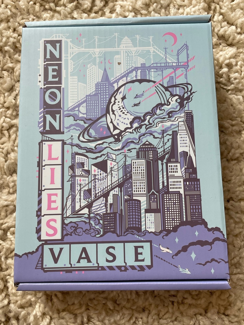 Neon Lies Book Vase